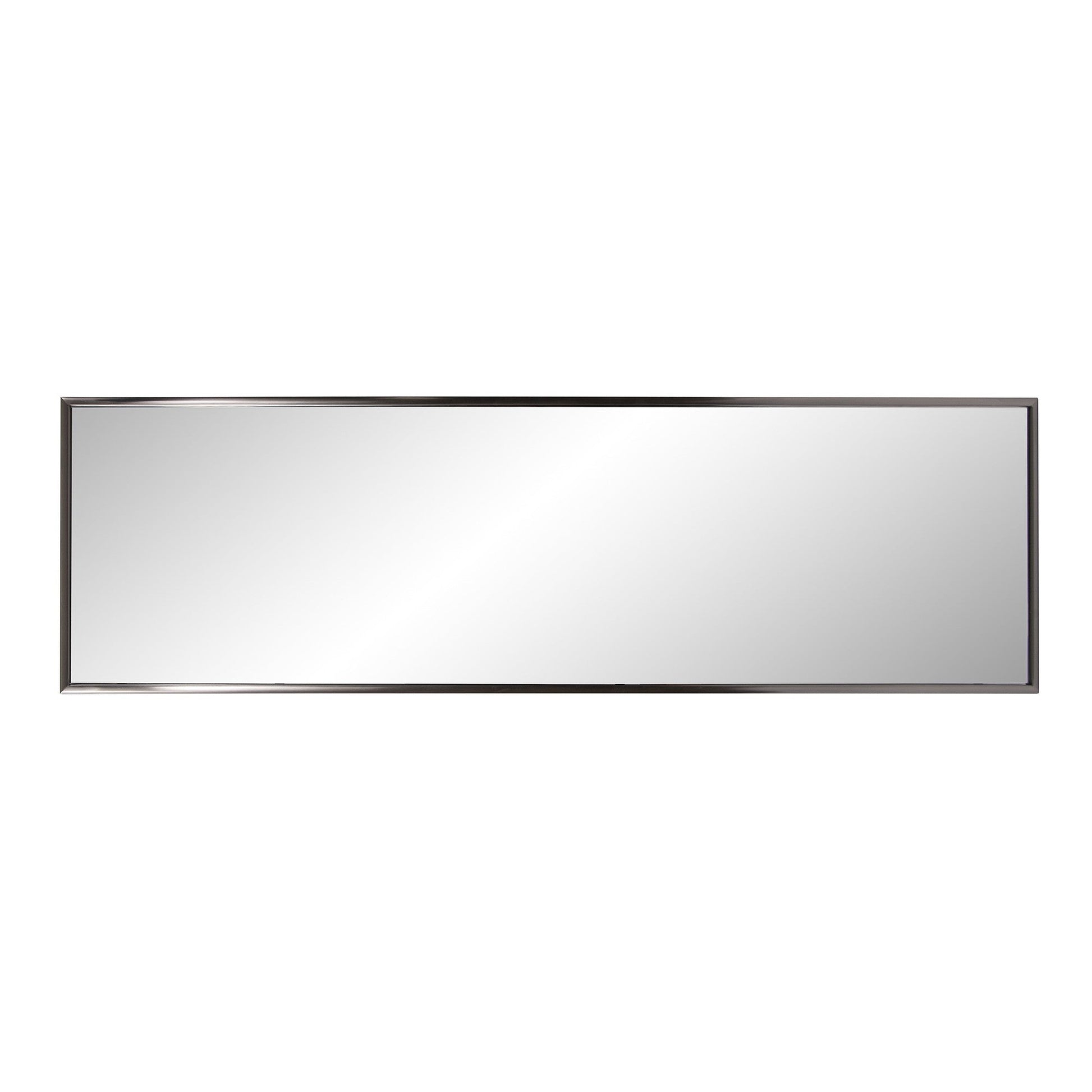 HomeRoots Brushed Titanium Rectangular Full Length Wall Mirror