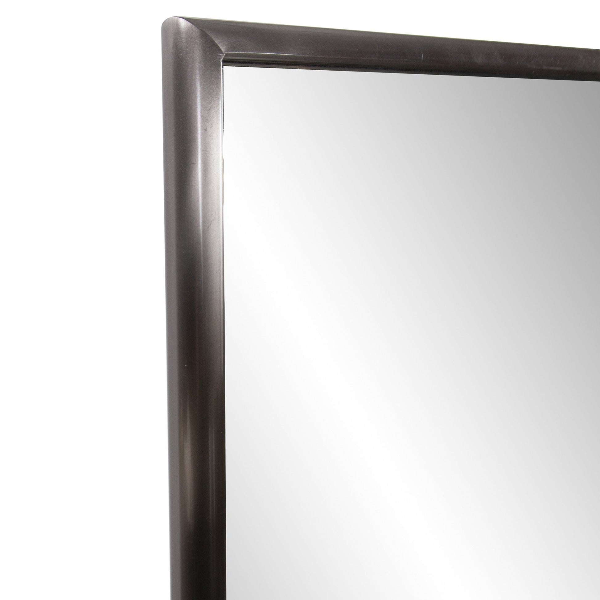 HomeRoots Brushed Titanium Rectangular Full Length Wall Mirror