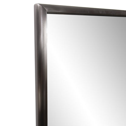 HomeRoots Brushed Titanium Rectangular Full Length Wall Mirror