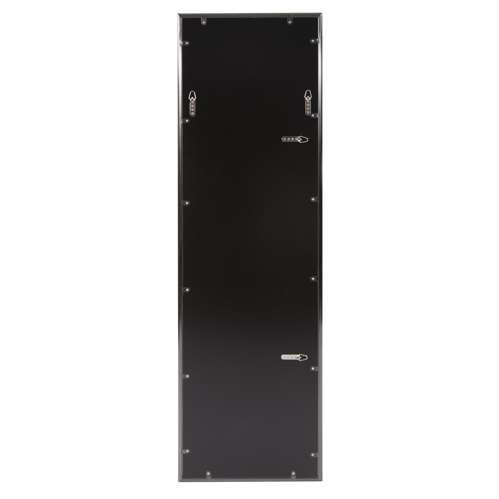 HomeRoots Brushed Titanium Rectangular Full Length Wall Mirror