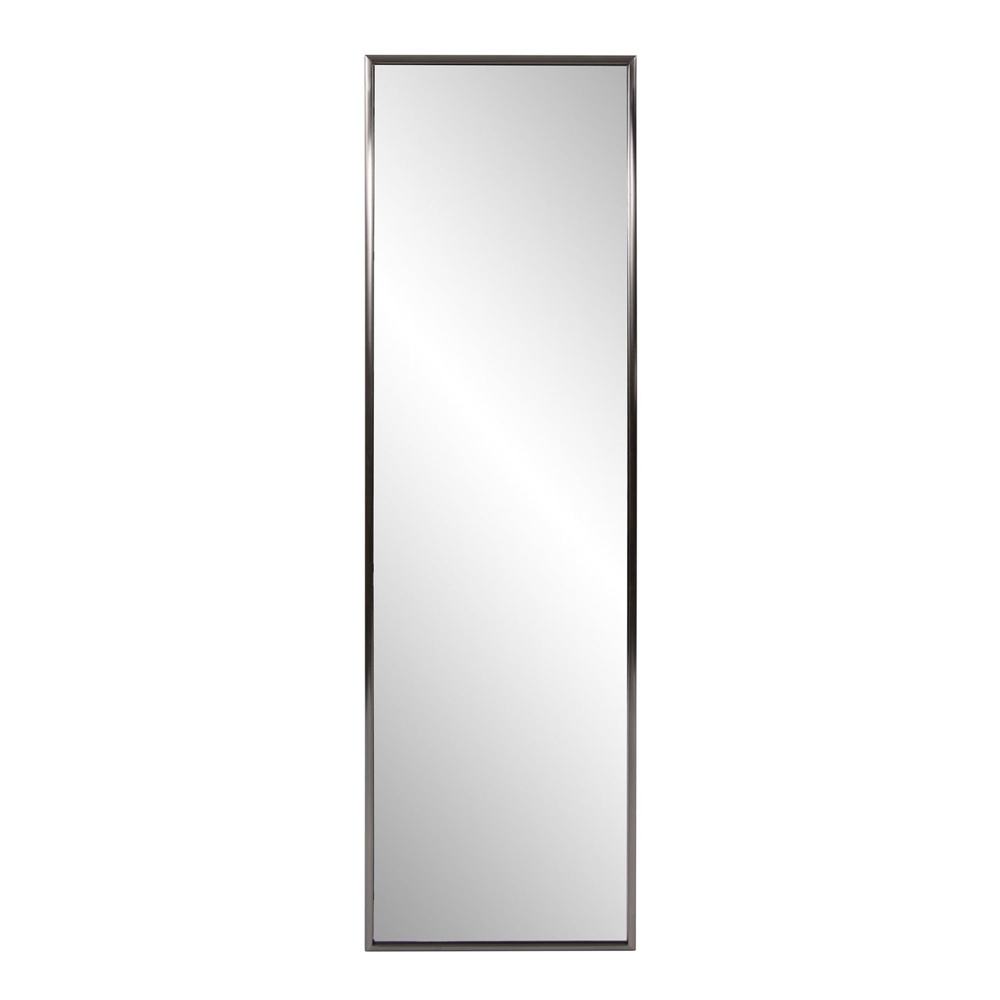 HomeRoots Brushed Titanium Rectangular Full Length Wall Mirror