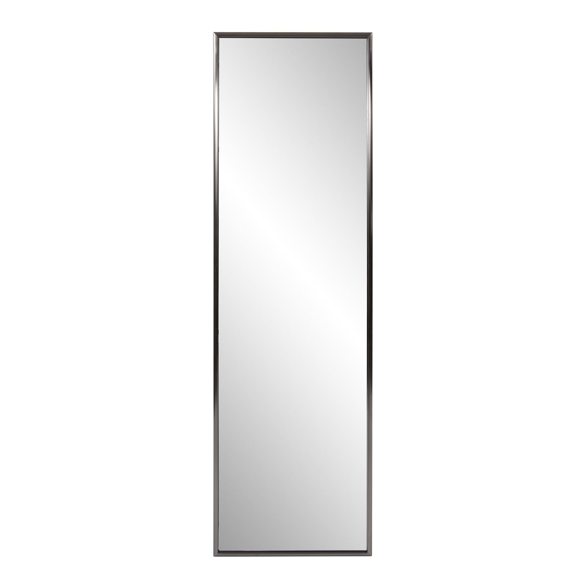 HomeRoots Brushed Titanium Rectangular Full Length Wall Mirror