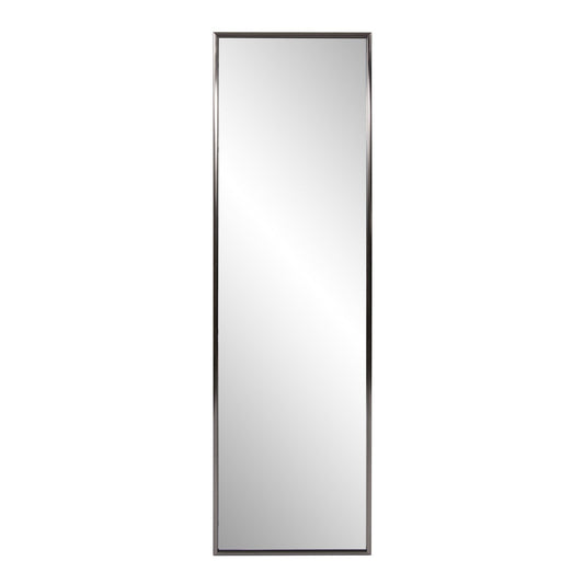 HomeRoots Brushed Titanium Rectangular Full Length Wall Mirror