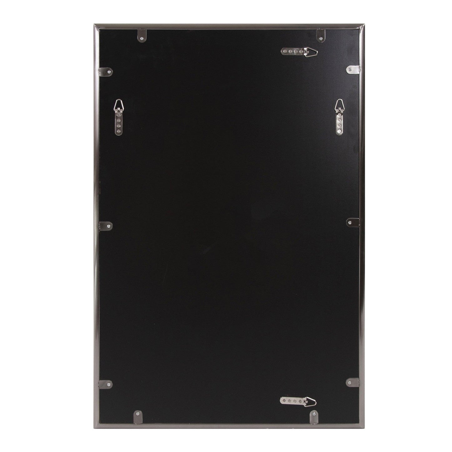 HomeRoots Brushed Titanium Rectangular Wall Mirror