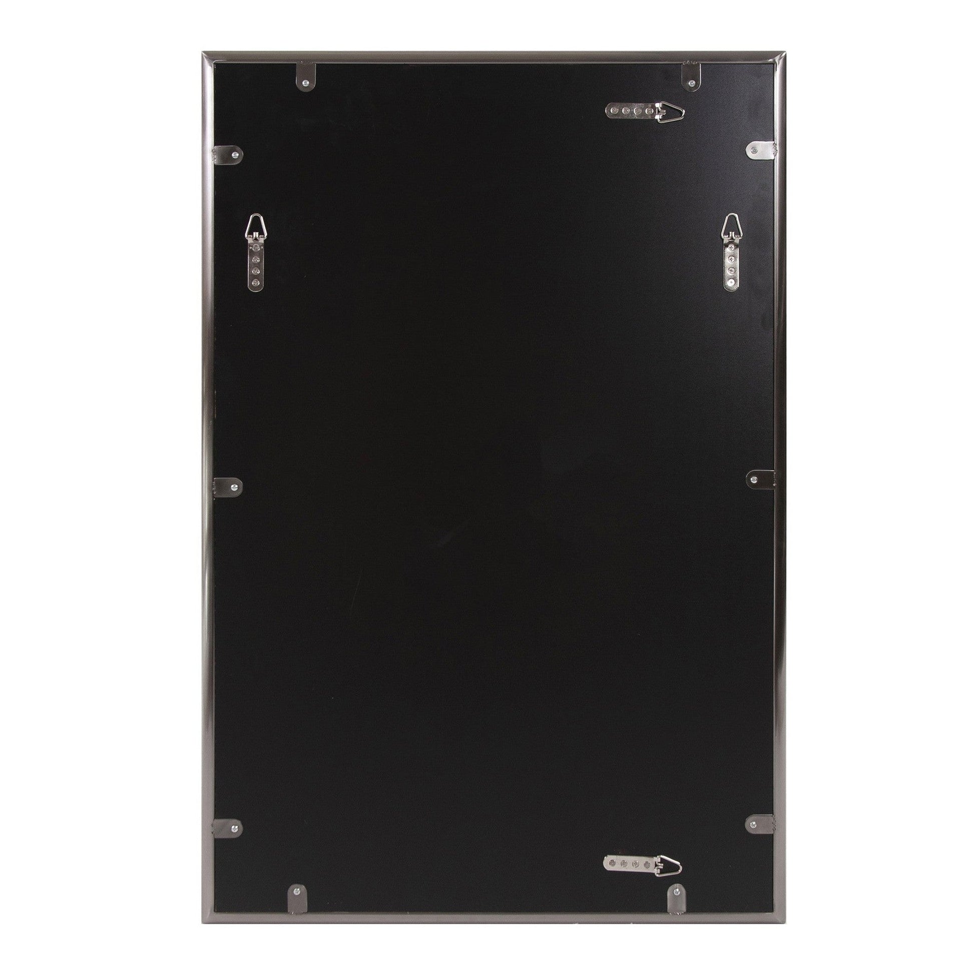 HomeRoots Brushed Titanium Rectangular Wall Mirror