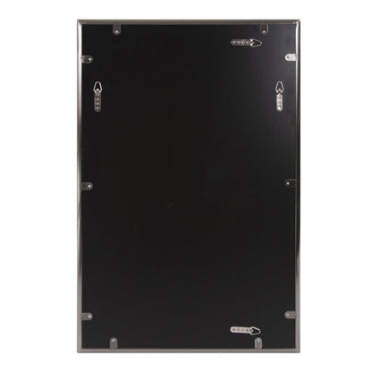 HomeRoots Brushed Titanium Rectangular Wall Mirror