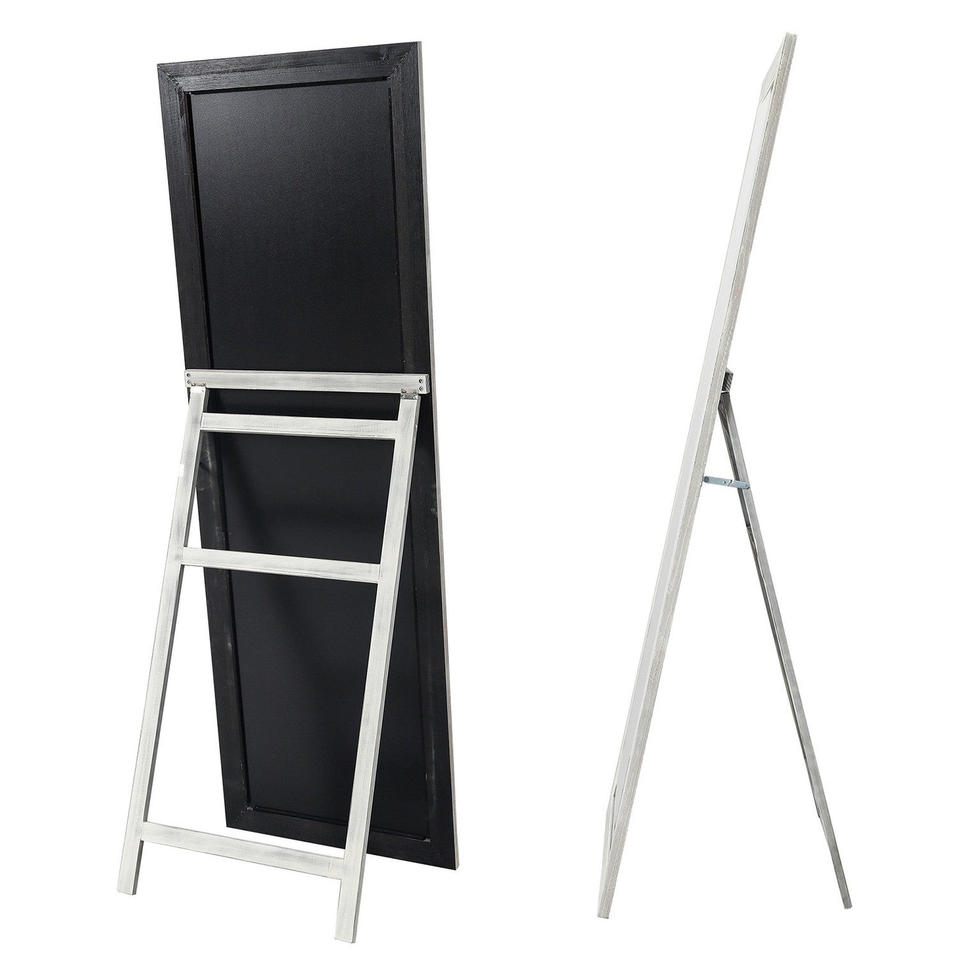 HomeRoots Brushed White Wooden Mirror