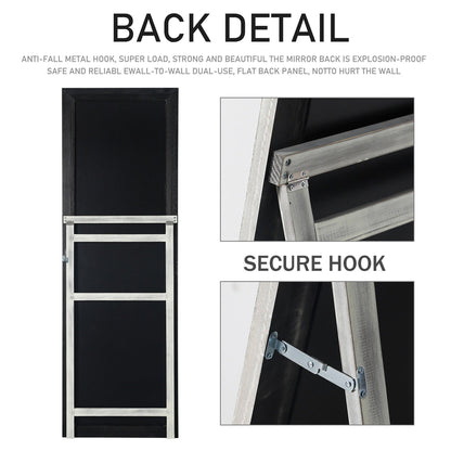 HomeRoots Brushed White Wooden Mirror