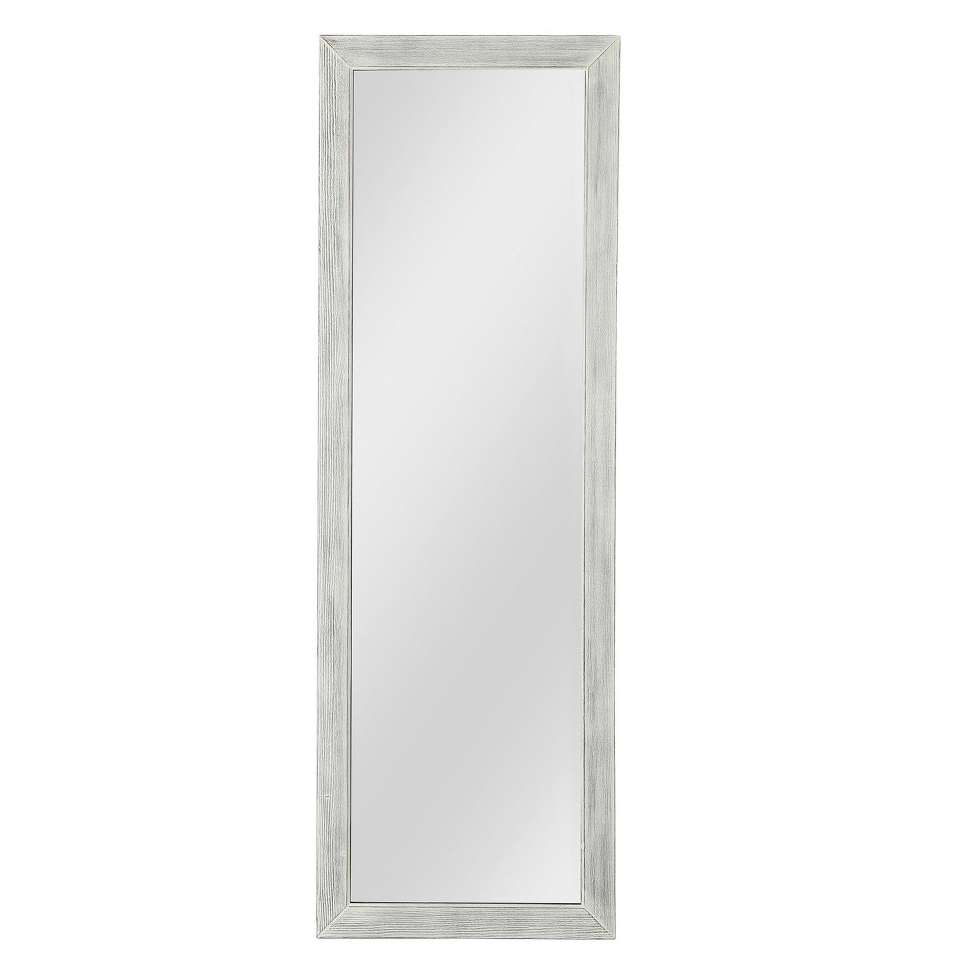 HomeRoots Brushed White Wooden Mirror