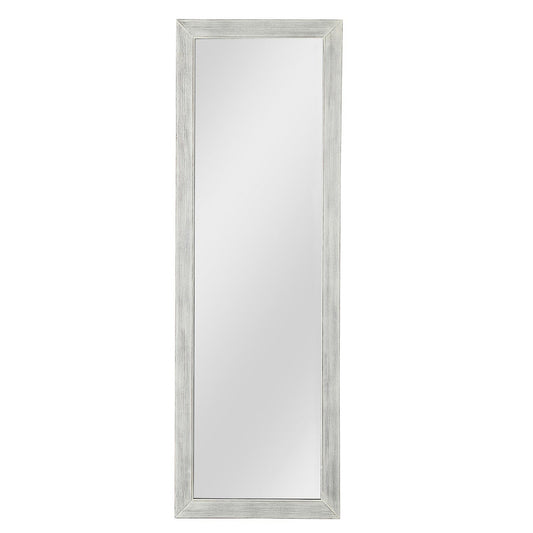 HomeRoots Brushed White Wooden Mirror