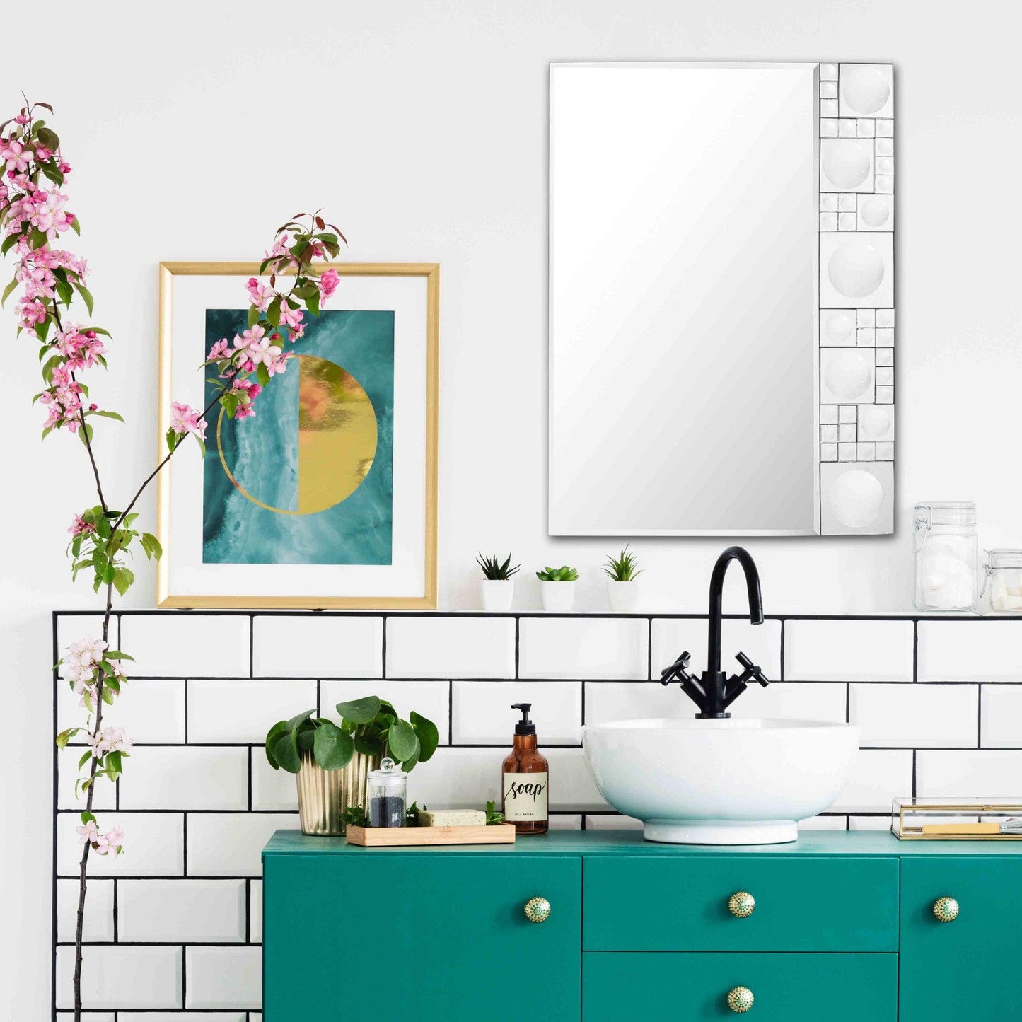 HomeRoots Bubbly Silver Mirror