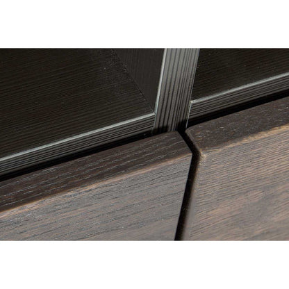 HomeRoots Cabinet or TV Stand With Dark Aged Oak Finish