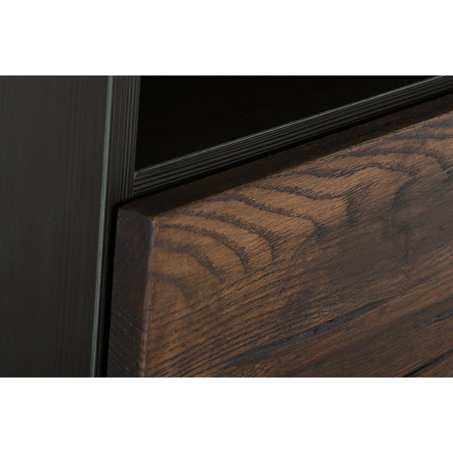 HomeRoots Cabinet or TV Stand With Dark Aged Oak Finish