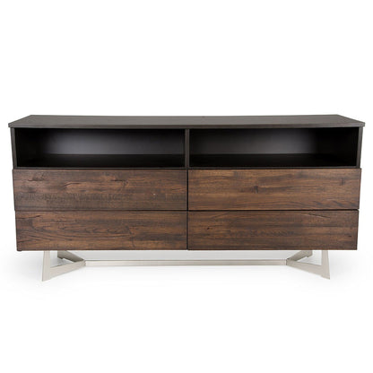HomeRoots Cabinet or TV Stand With Dark Aged Oak Finish