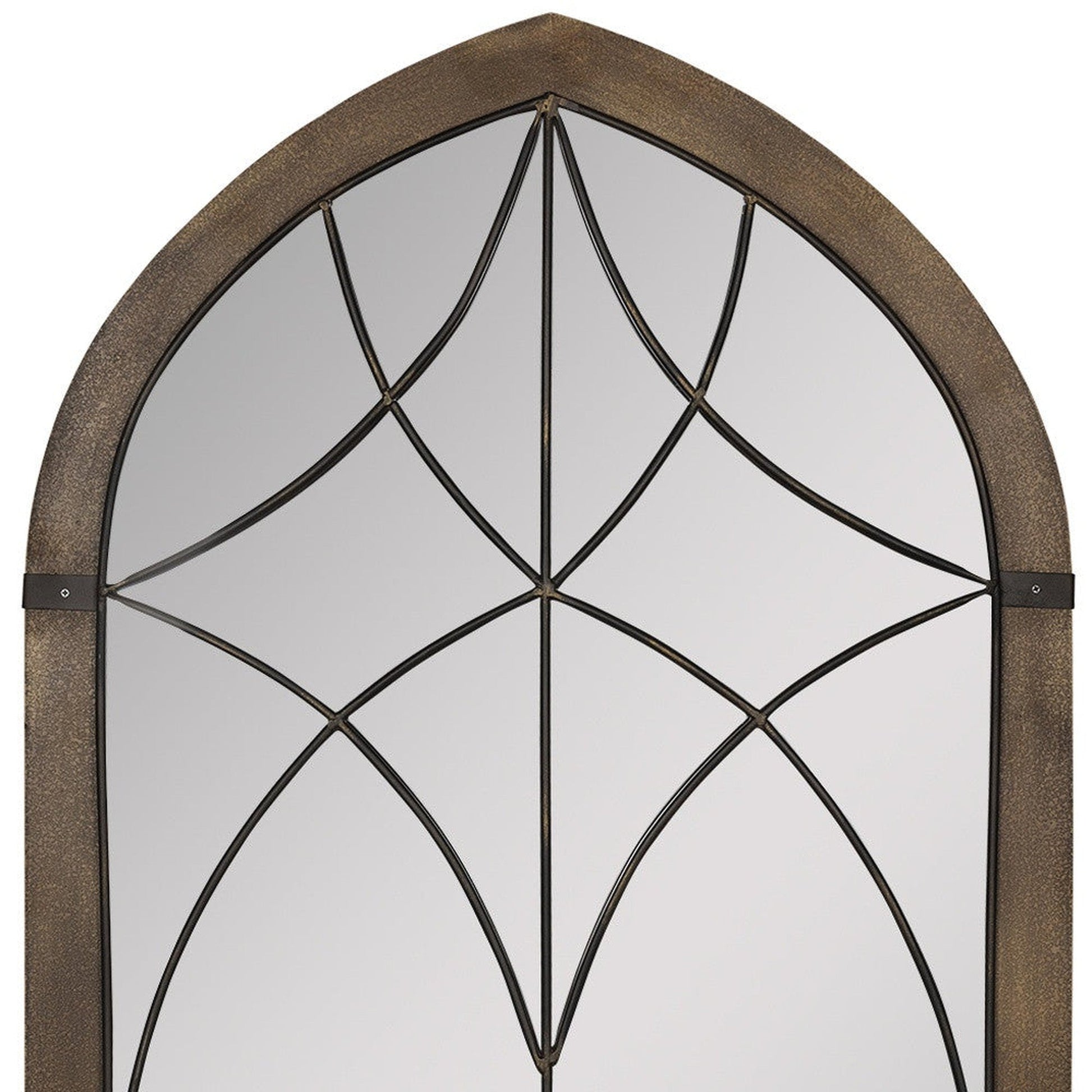 HomeRoots Cathedral Wood Framed Vintage Mirror