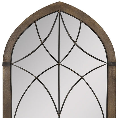 HomeRoots Cathedral Wood Framed Vintage Mirror