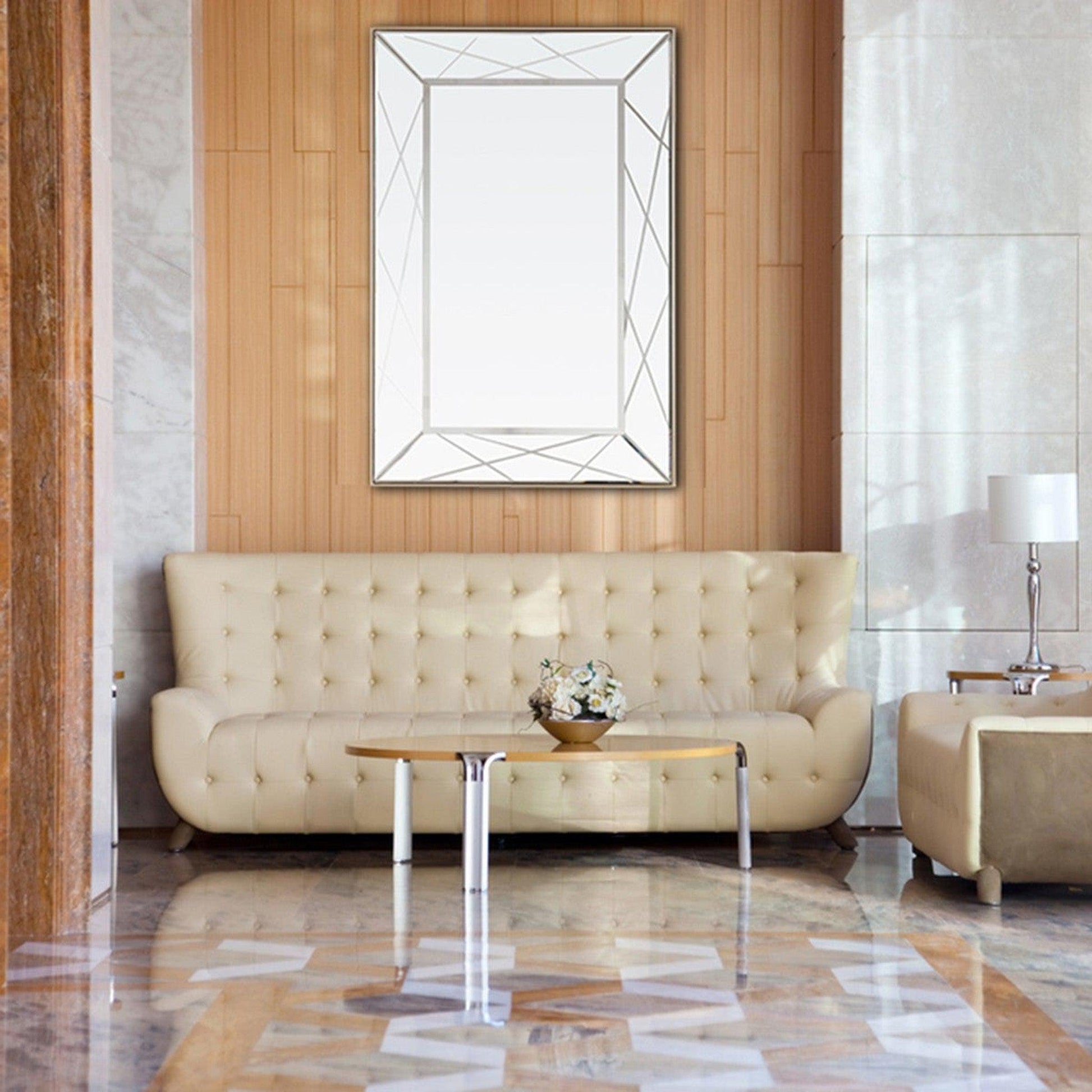 HomeRoots Champagne Finish Wall Mirror