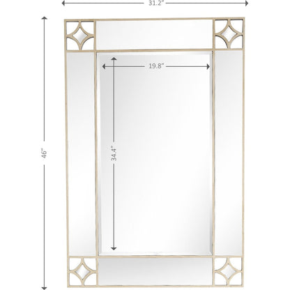 HomeRoots Champagne Finish Wall Mirror
