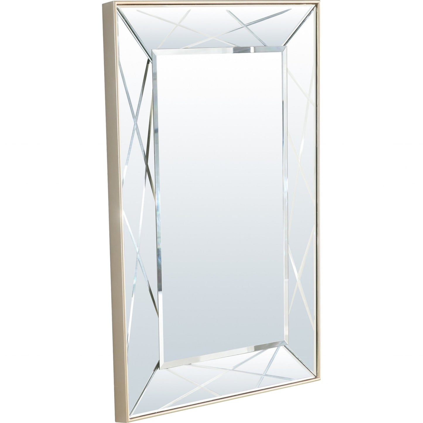 HomeRoots Champagne Finish Wall Mirror