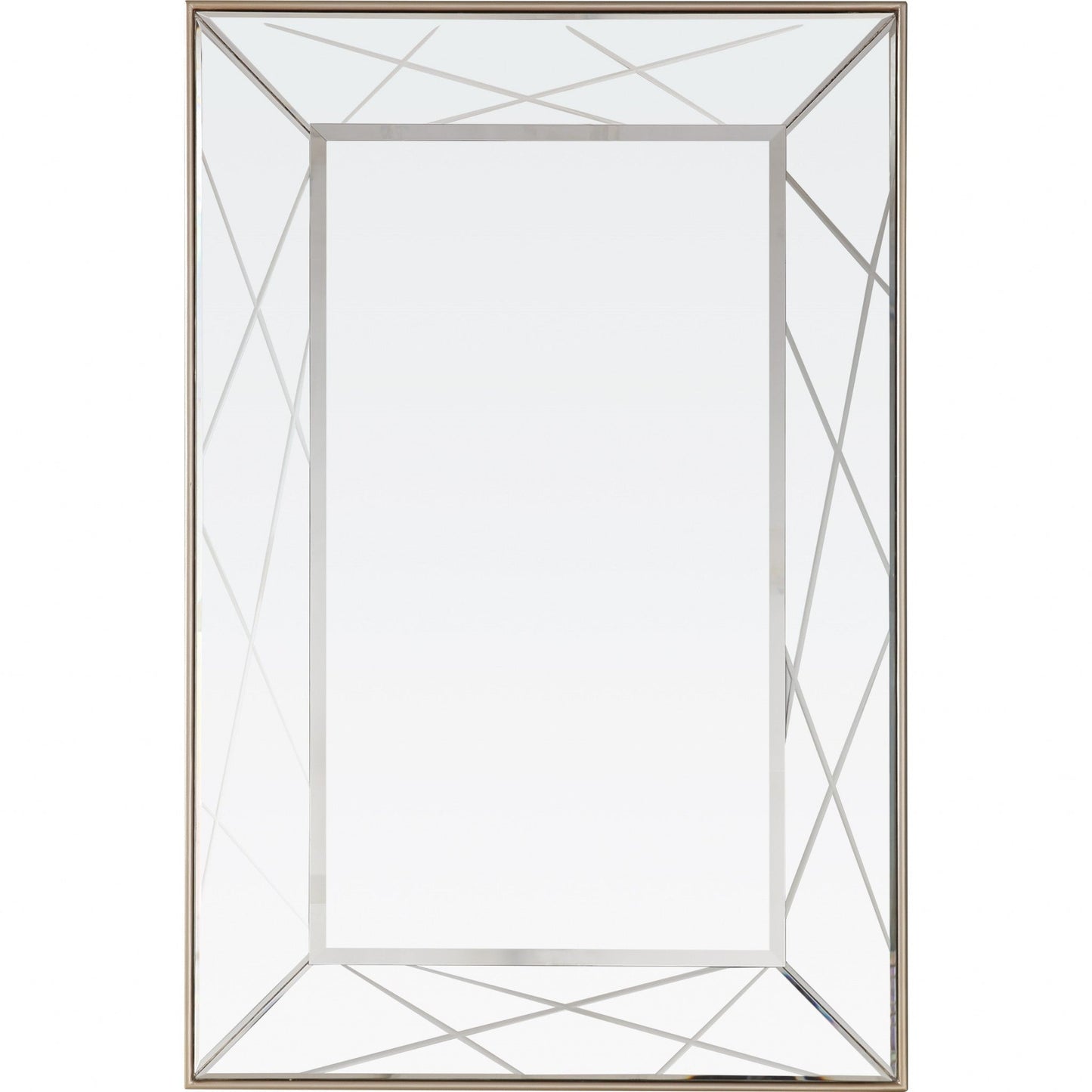 HomeRoots Champagne Finish Wall Mirror