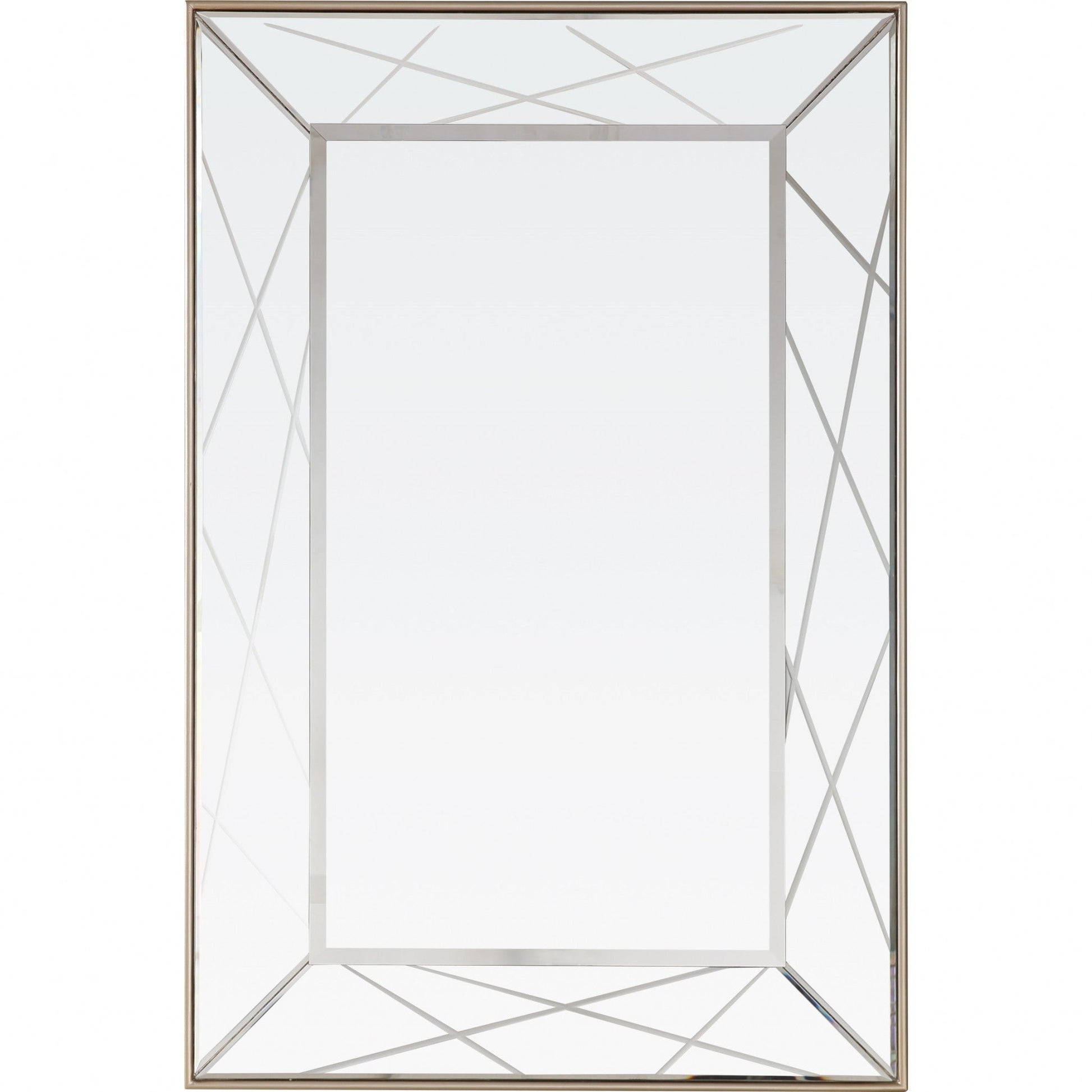 HomeRoots Champagne Finish Wall Mirror