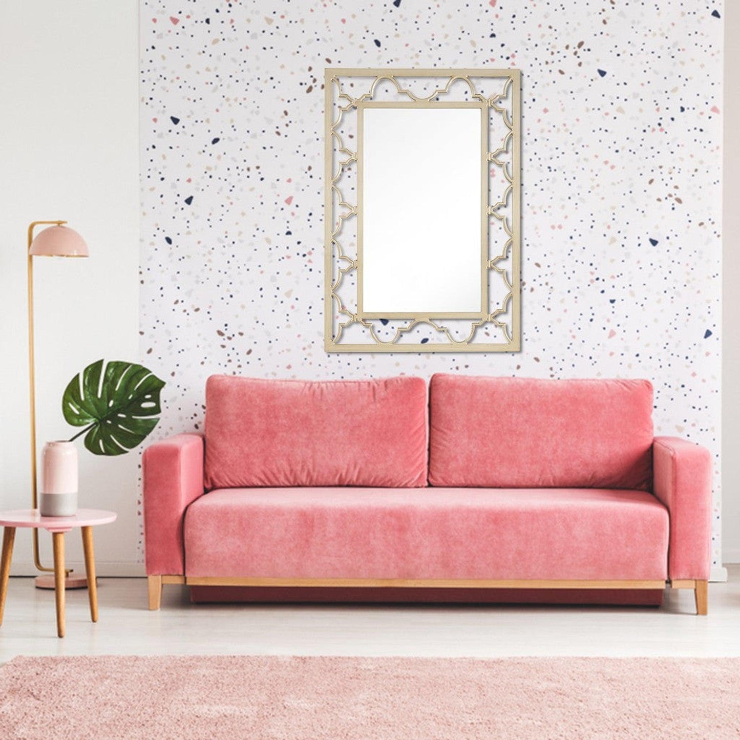 HomeRoots Champagne Glass Wall Mirror