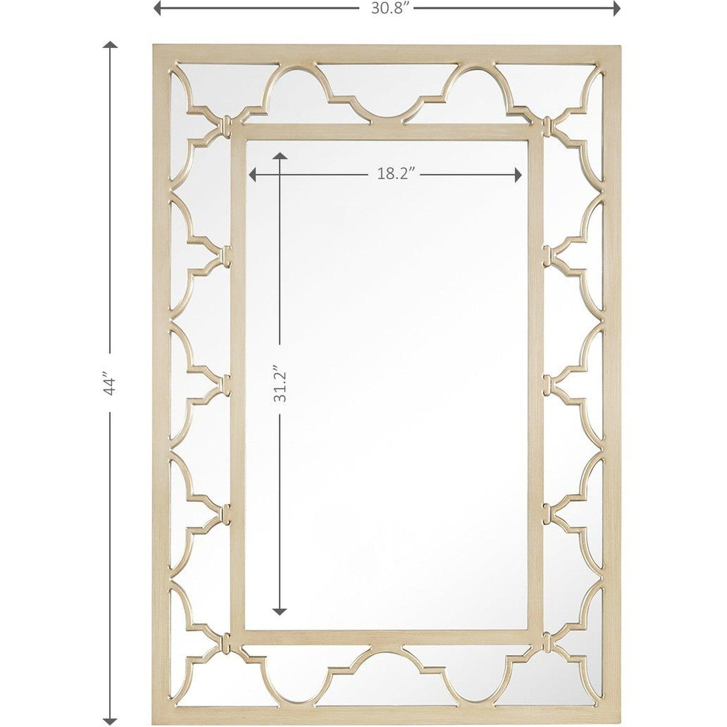 HomeRoots Champagne Glass Wall Mirror