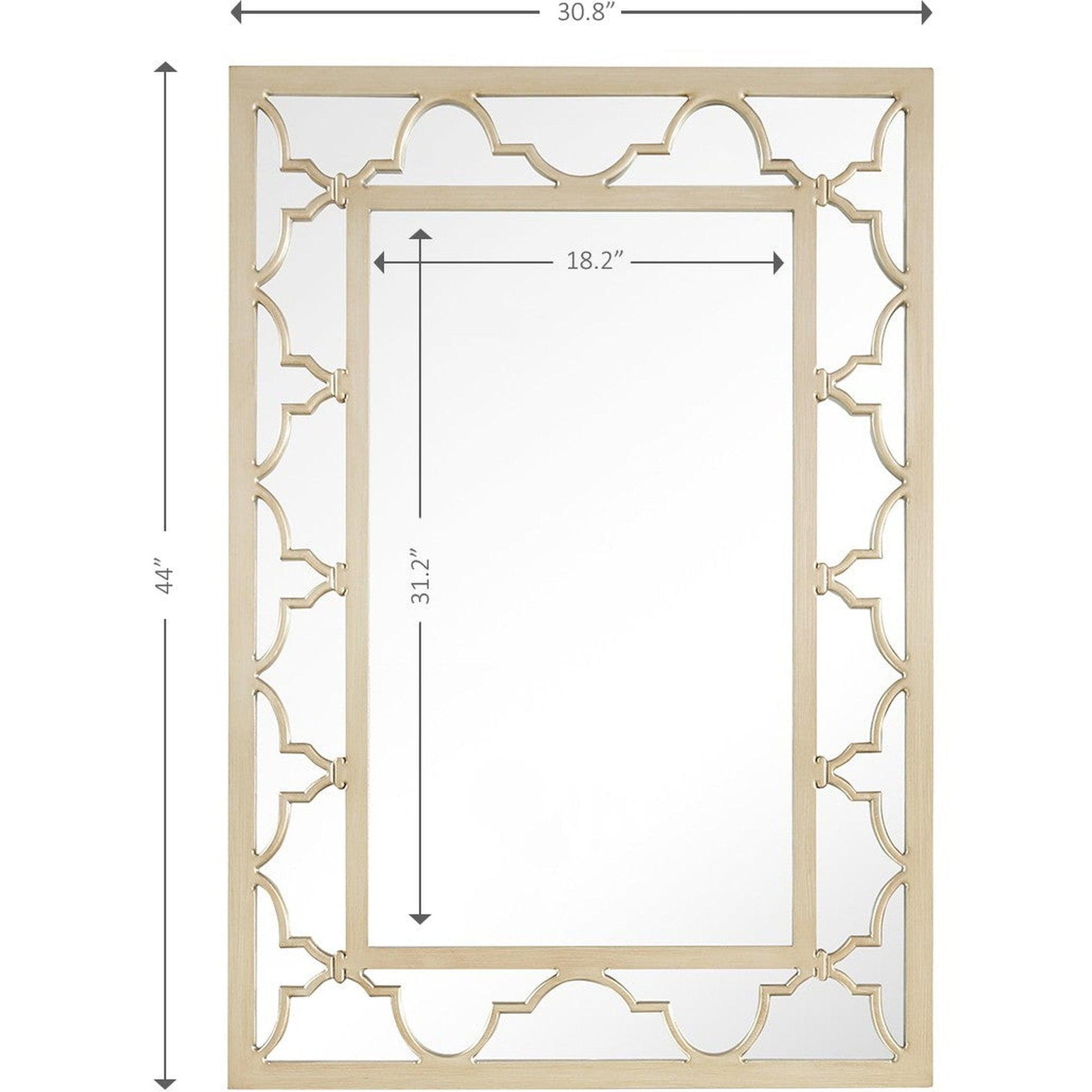HomeRoots Champagne Glass Wall Mirror
