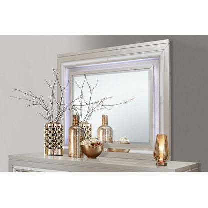 HomeRoots Champagne Toned Mirror Frame with a lovely Mirrored Accents