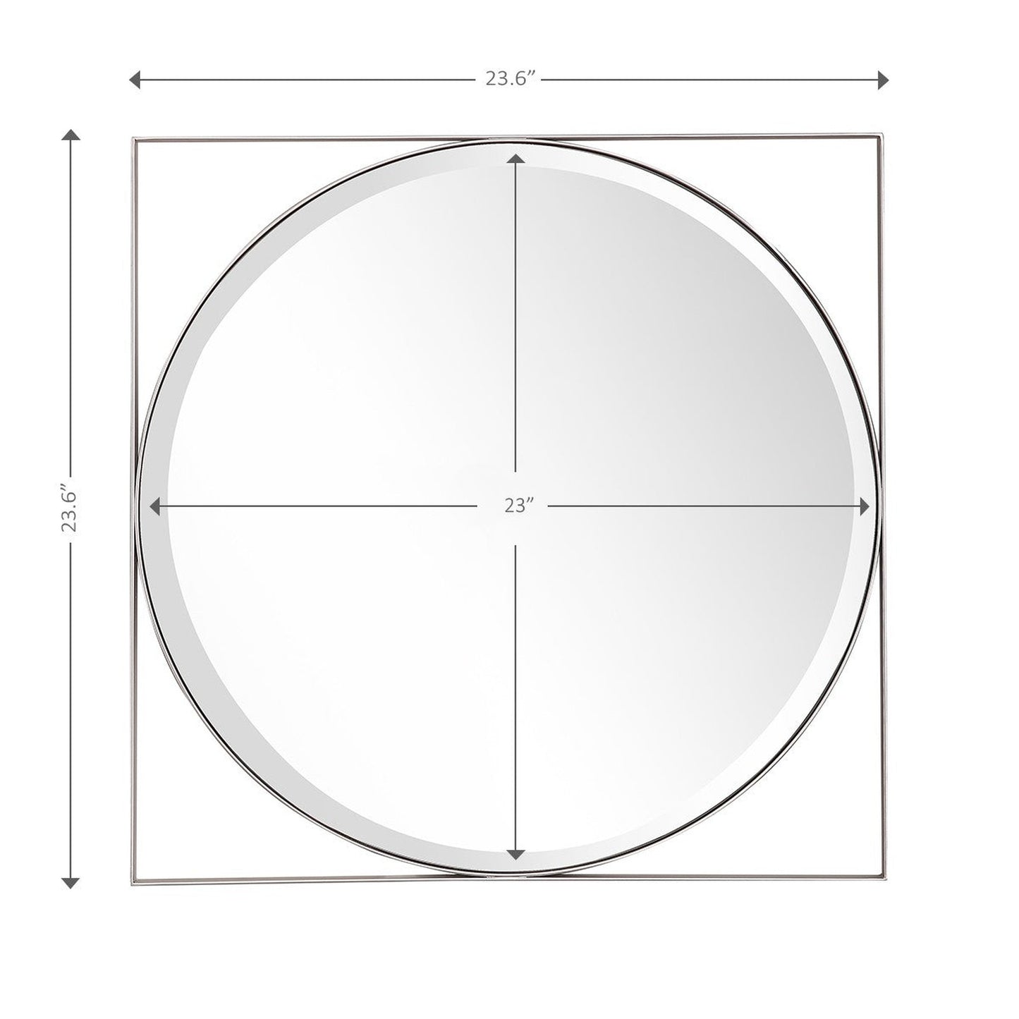 HomeRoots Circle in Square Wall Mirror