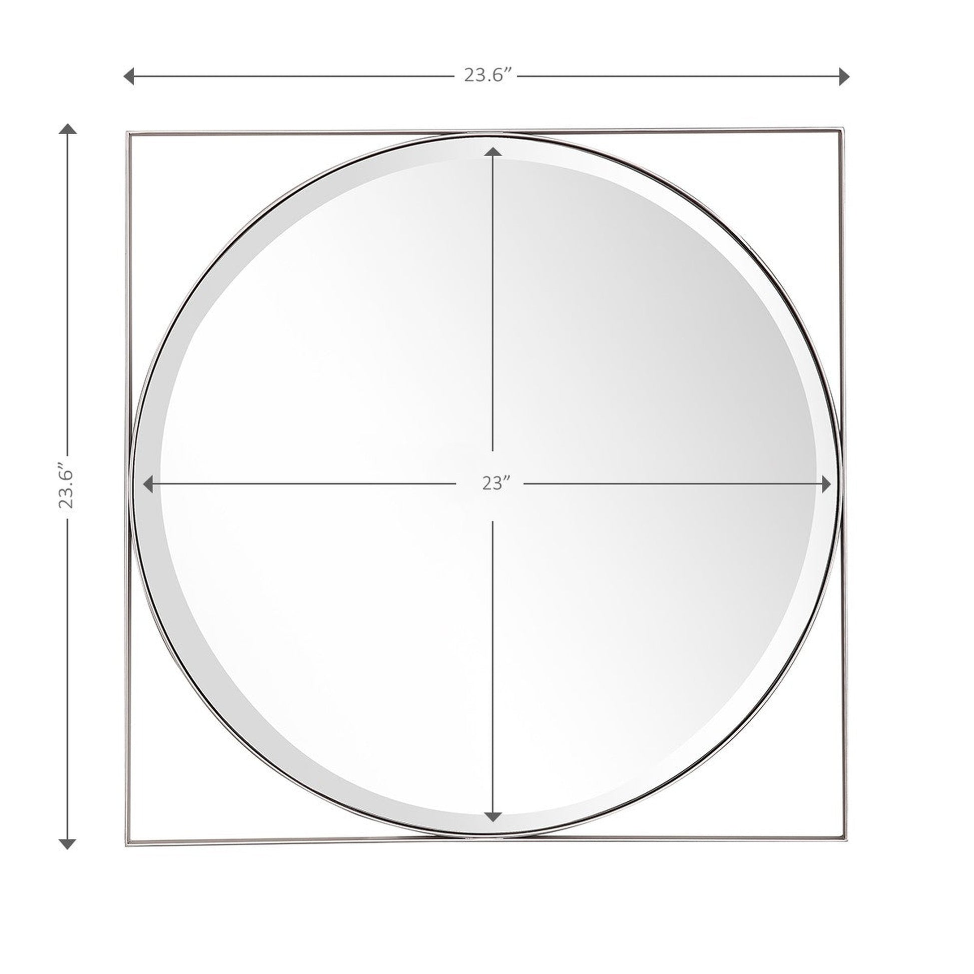 HomeRoots Circle in Square Wall Mirror