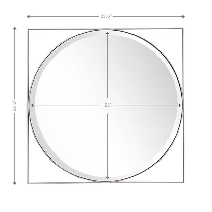 HomeRoots Circle in Square Wall Mirror