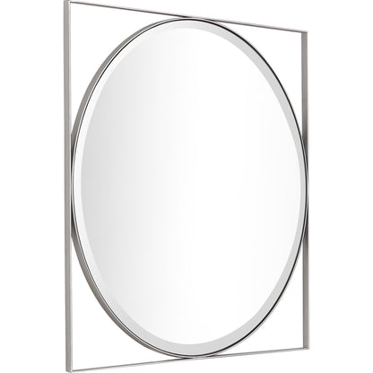 HomeRoots Circle in Square Wall Mirror