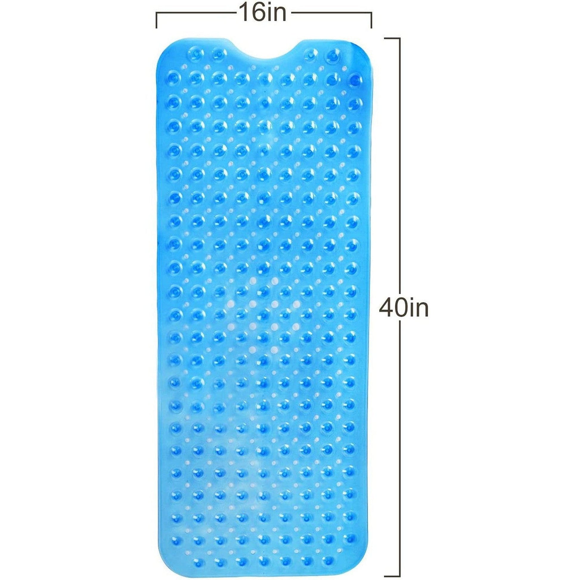 HomeRoots Clear Blue Oval Non Slip Bath Mat