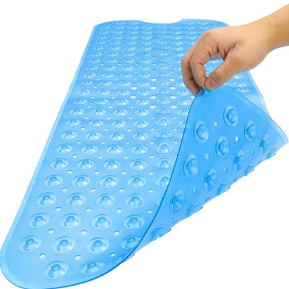 HomeRoots Clear Blue Oval Non Slip Bath Mat