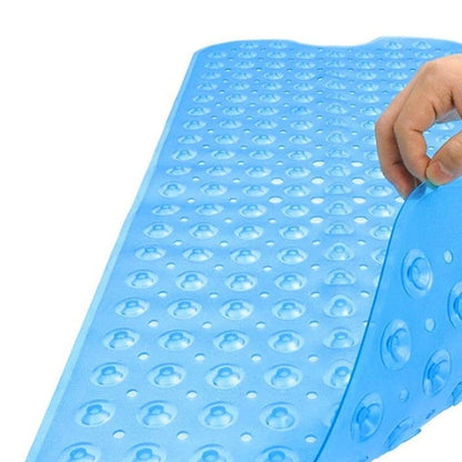 HomeRoots Clear Blue Oval Non Slip Bath Mat