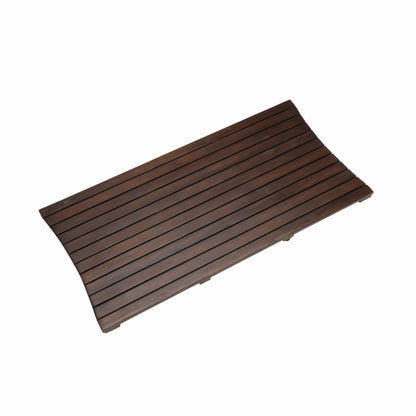 HomeRoots Compact Teak Floor Mat In Brown Finish