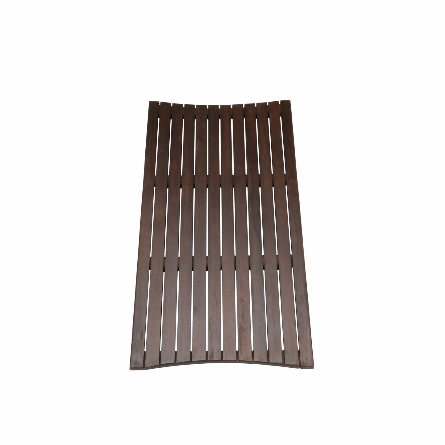 HomeRoots Compact Teak Floor Mat In Brown Finish