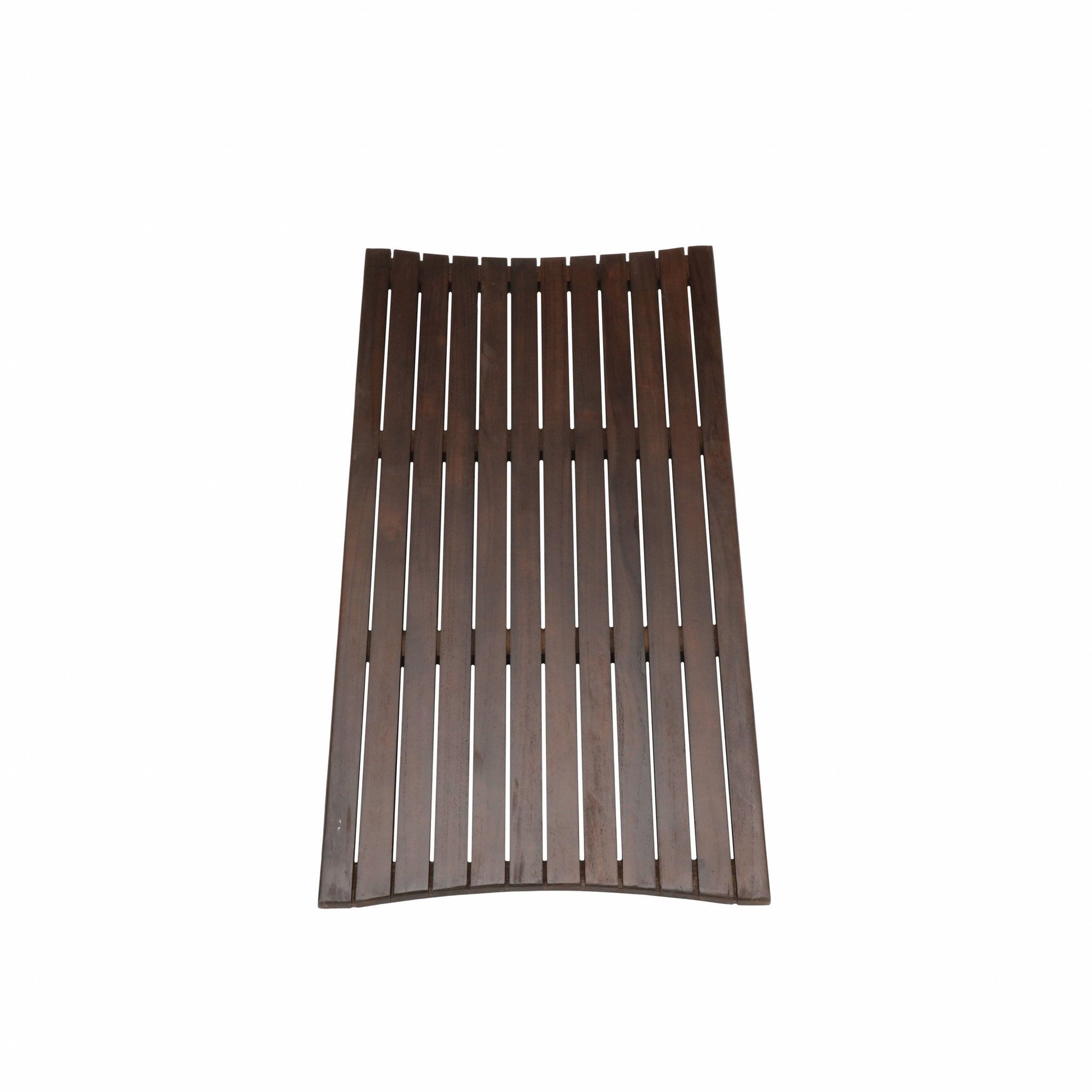 HomeRoots Compact Teak Floor Mat In Brown Finish