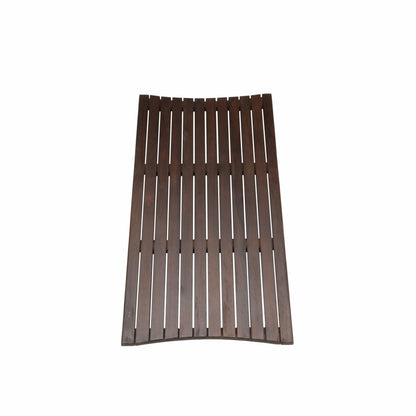 HomeRoots Compact Teak Floor Mat In Brown Finish