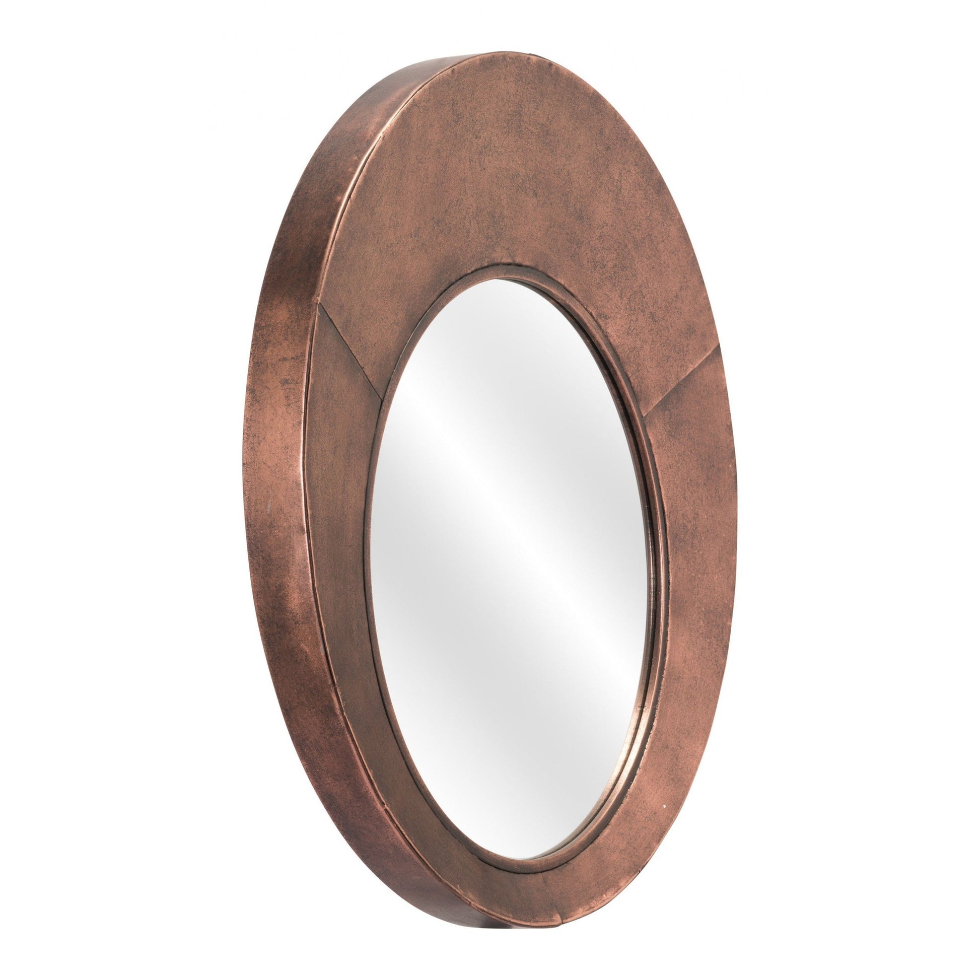 HomeRoots Contemporary Copper Round Mirror