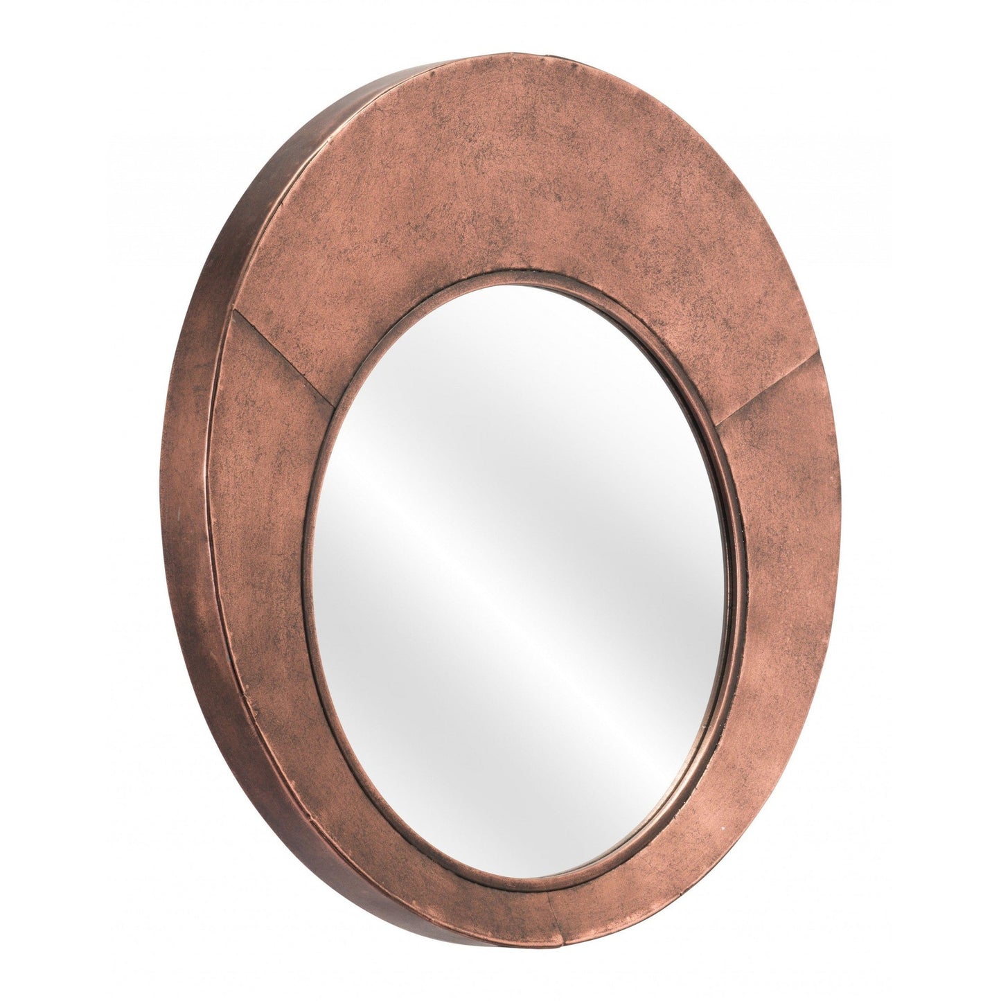 HomeRoots Contemporary Copper Round Mirror