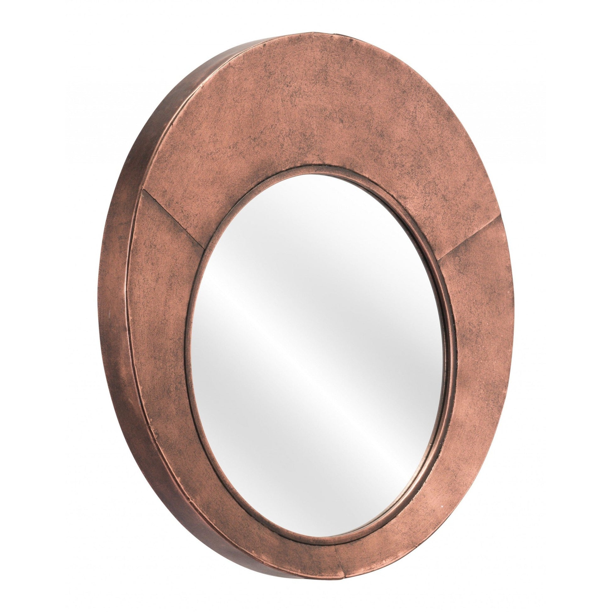 HomeRoots Contemporary Copper Round Mirror