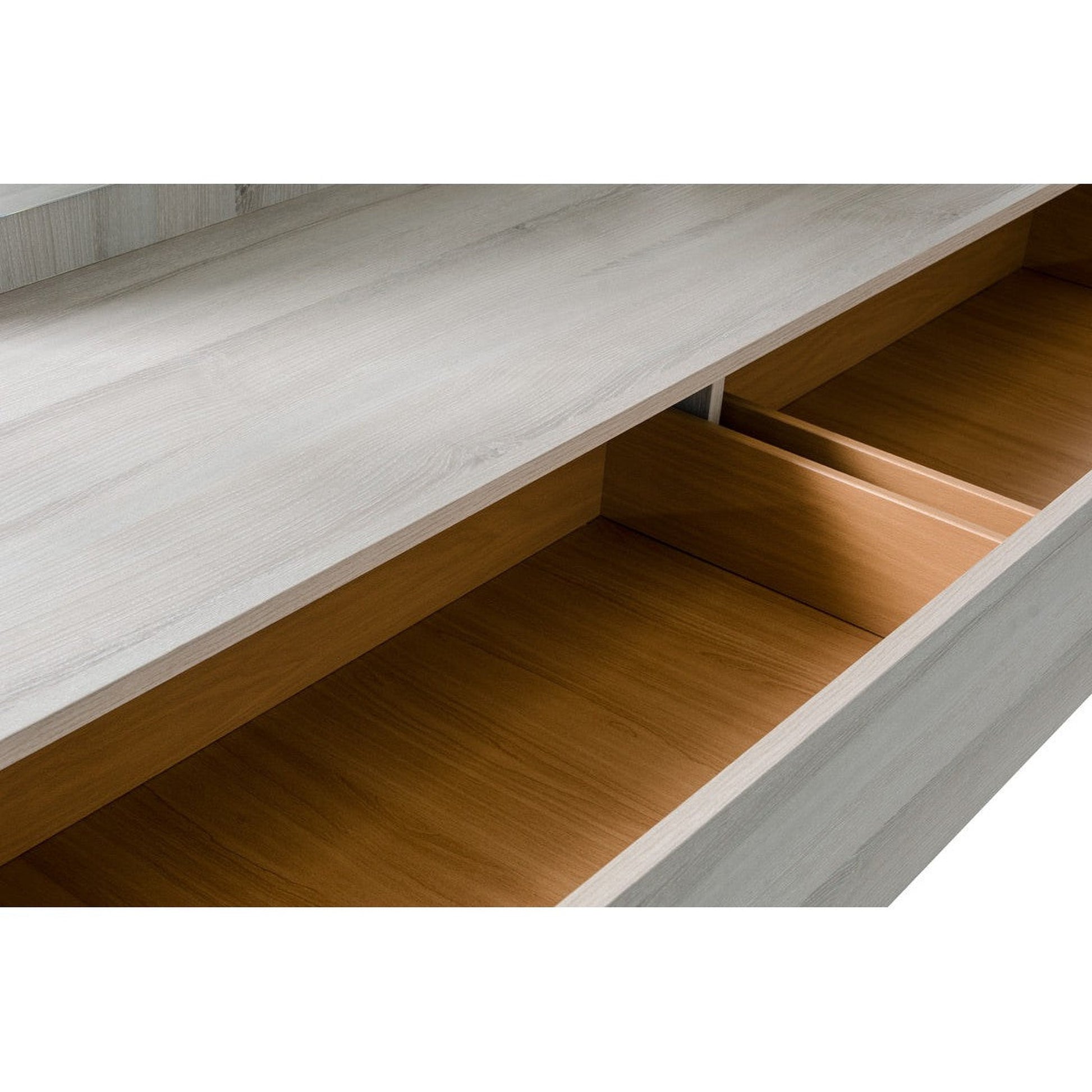 HomeRoots Contemporary Gray Middle Block 3 Drawer Dresser