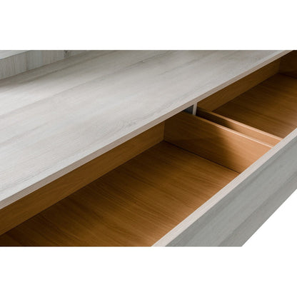 HomeRoots Contemporary Gray Middle Block 3 Drawer Dresser