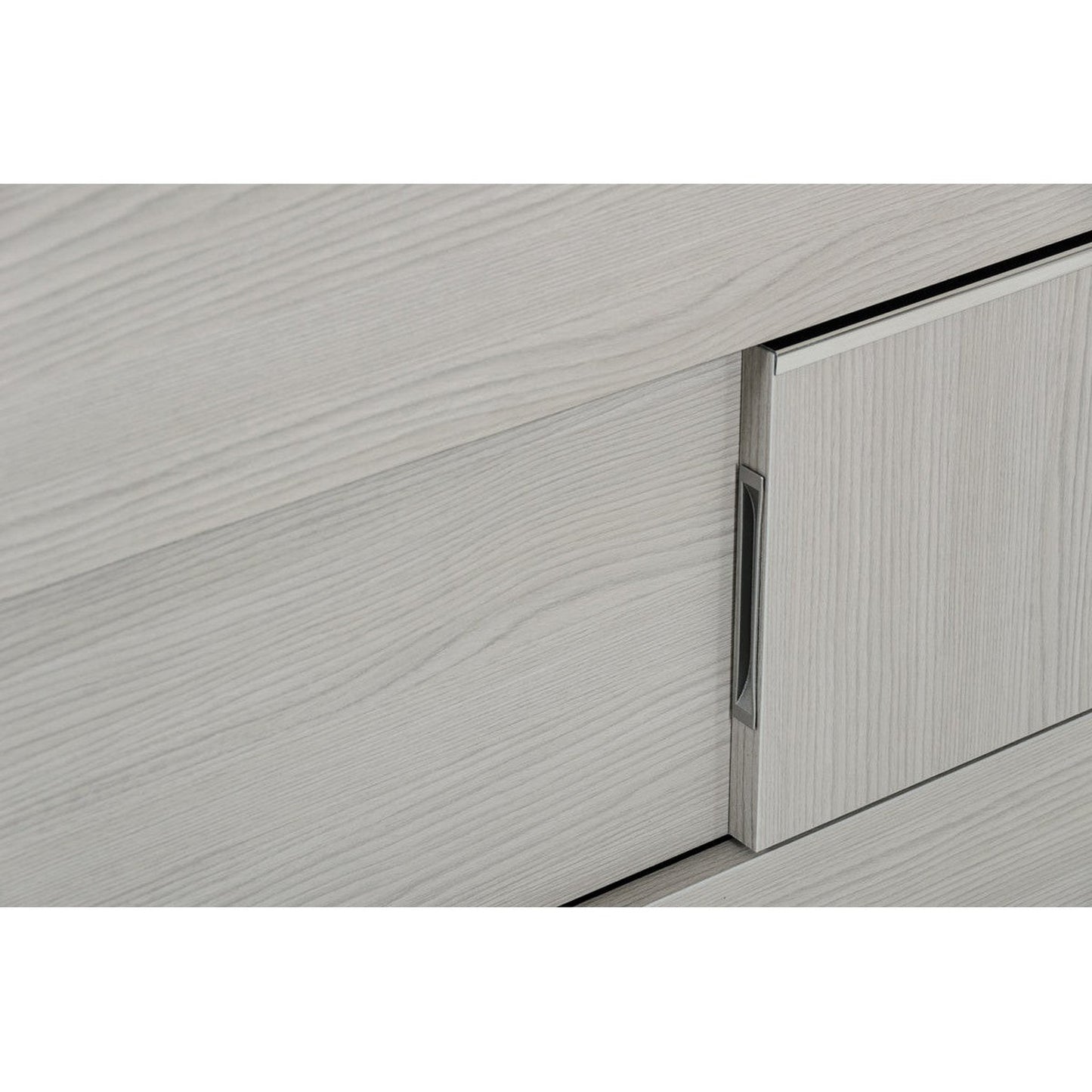 HomeRoots Contemporary Gray Middle Block 3 Drawer Dresser