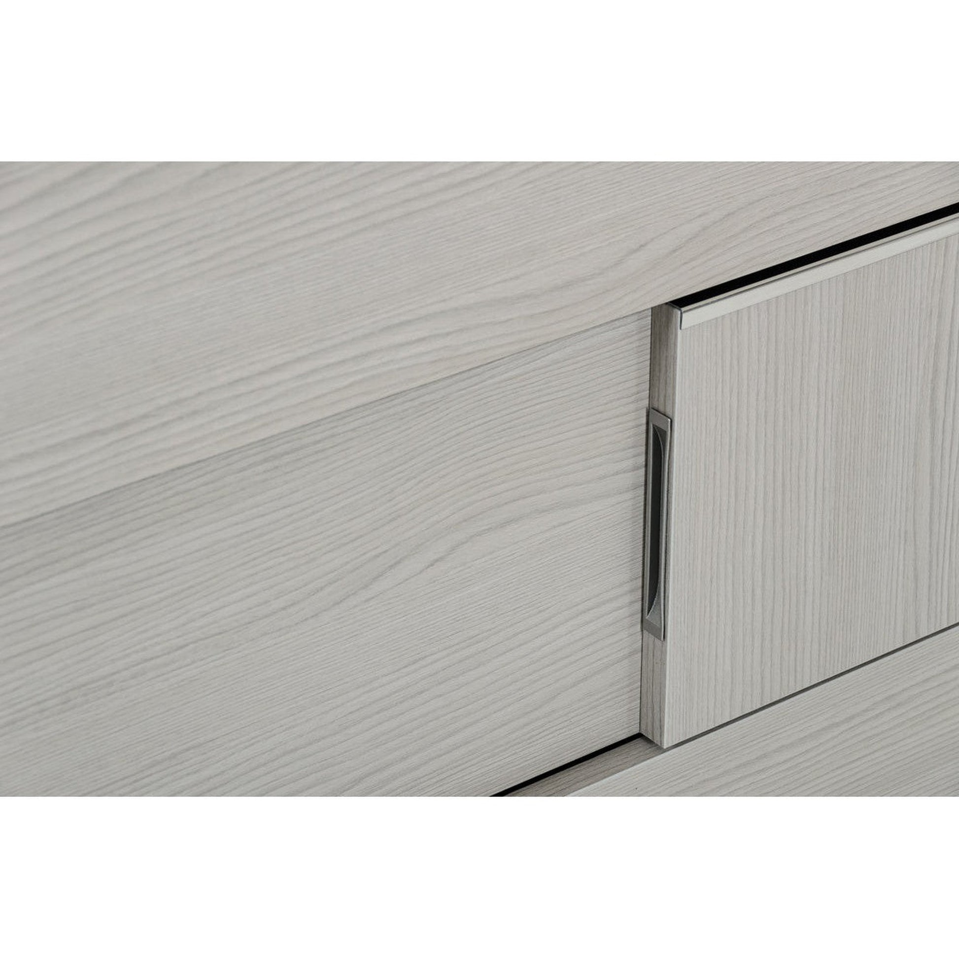 HomeRoots Contemporary Gray Middle Block 3 Drawer Dresser