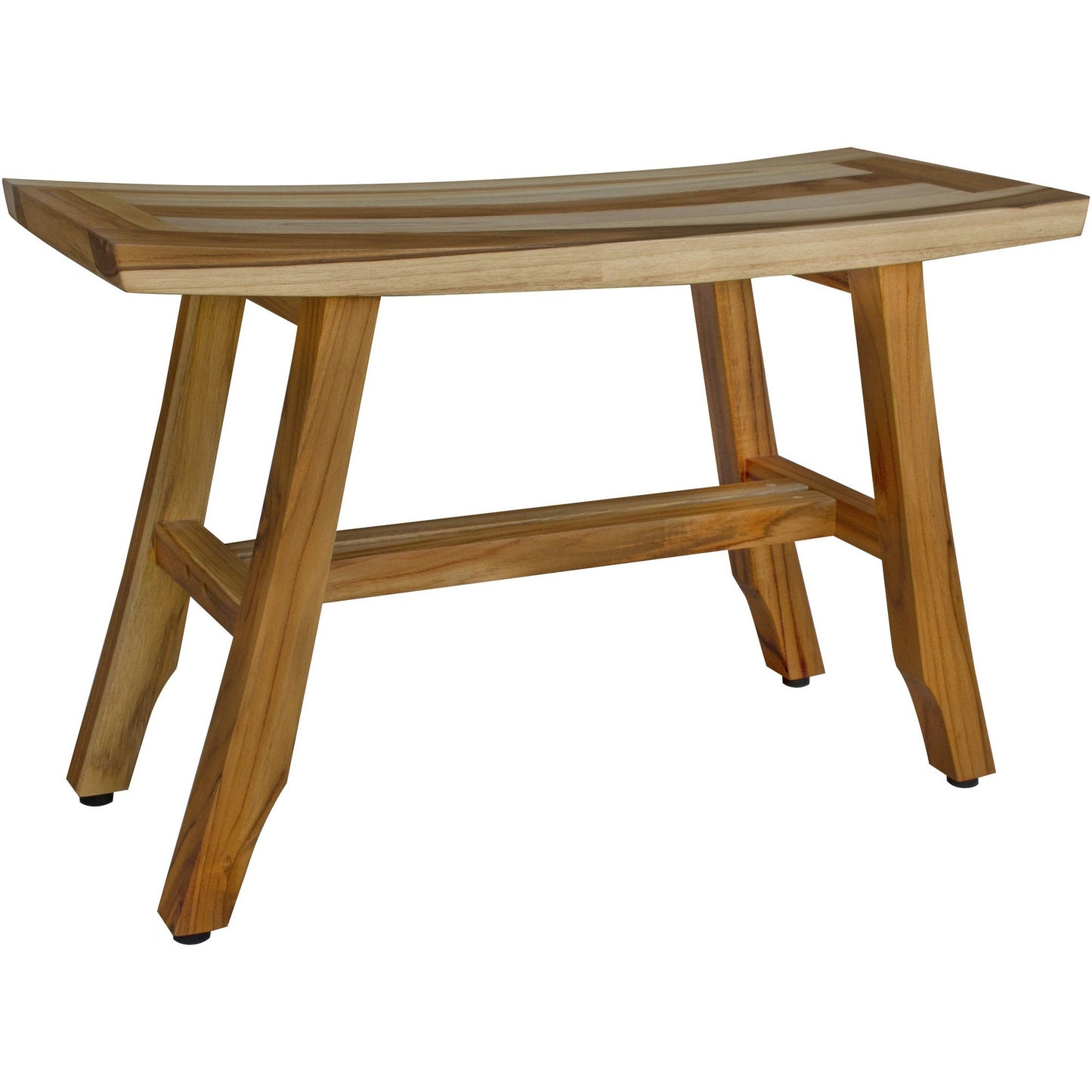 HomeRoots Contemporary Teak Shower Bench in Natural Finish