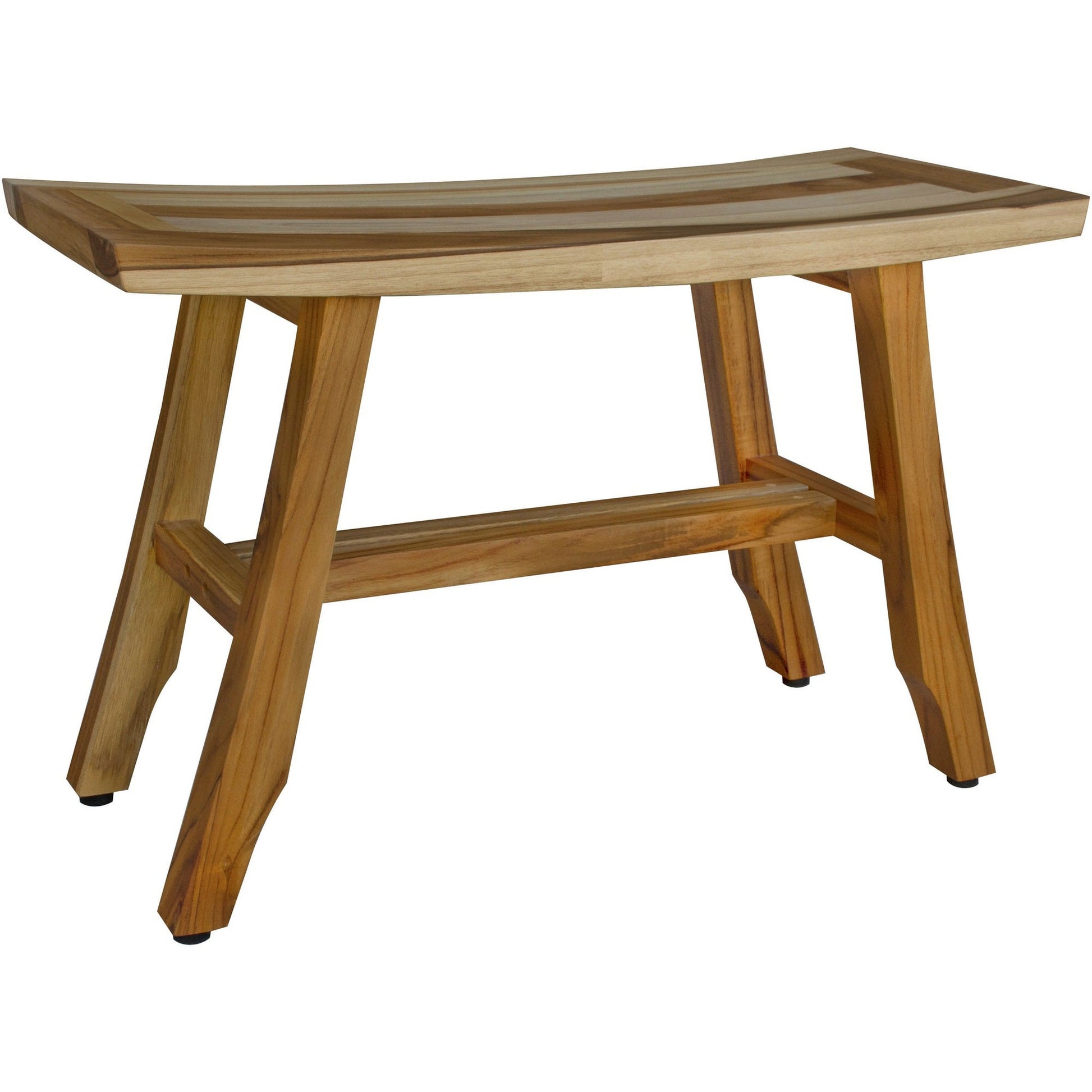 HomeRoots Contemporary Teak Shower Bench in Natural Finish