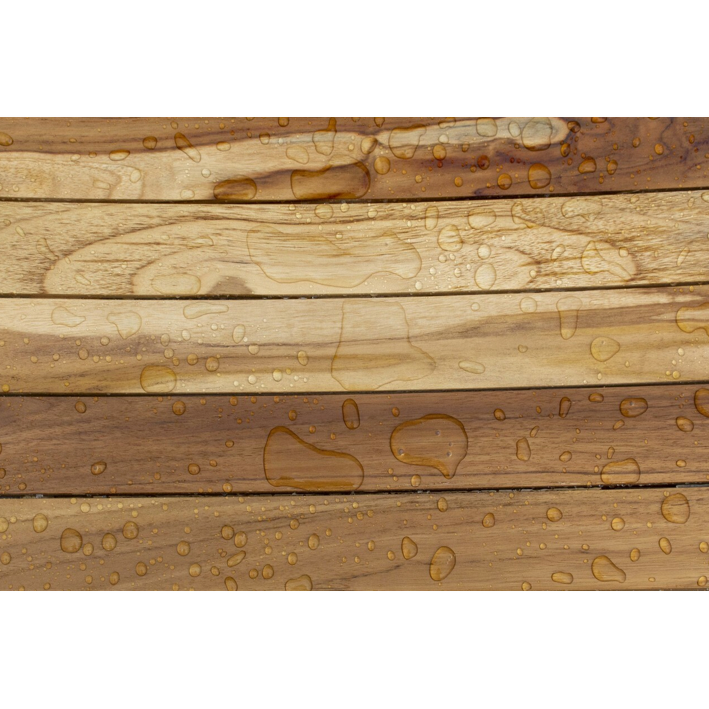 HomeRoots Contemporary Teak Shower Stool or Bench in Natural Finish